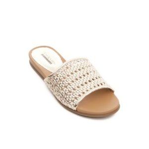 Kim Rogers Metallic Gold Woven Sandals Size 8.5